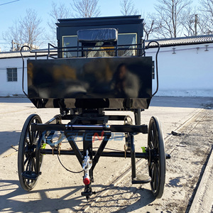 Modern Black Horse-drawn Funeral Hearse Classic Hearse Funeral Car Durable Hearse Trailer - Product Image 5