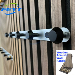 Panneaux acoustiques FEYT, panneaux acoustiques en bois à lattes, panneaux acoustiques insonorisants, porte-manteau - Product Image 6