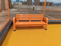 Banc de stade en alliage d'aluminium résistant aux intempéries avec auvent pour terrains de sport, de football et de tennis, chaise de repos extérieure