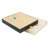 Boîte cadeau rigide personnalisée avec manchon et ruban, emballage en carton de luxe pour l'électronique et les coffrets cadeaux