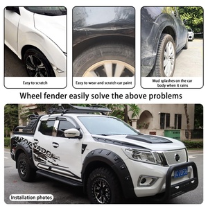 Accessoires Extérieurs de Voiture : Bavettes de Protection Noires Mat pour Nissan Navara NP300 2016-ON - Product Image 4