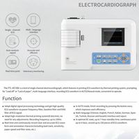 Máquina de EKG veterinaria portátil Electrotelegraph USB 12 Lead ECG Monitor