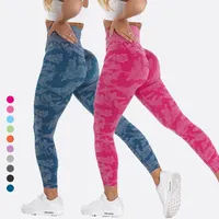 13 Kleuren Nieuwe Outdoor Elastische Compressie Scrunch Camo Naadloze Yoga Leggings Voor Vrouwen