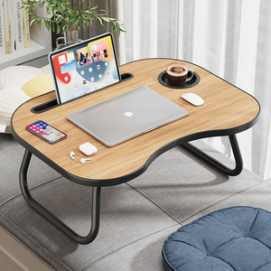 Foldable Bedside Computer Desk 48x35.5x19.5cm Modern Minimalist Style Portable Study <b>Table</b> for Home Bedroom Student Dorm - Product Image 1
