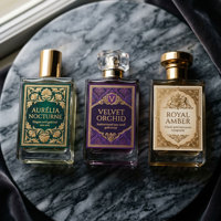 Rouleaux d'autocollants de parfum de luxe personnalisés, étiquettes adhésives, motifs personnalisés imprimés, emballage de flacons cosmétiques haut de gamme, autocollants de logo