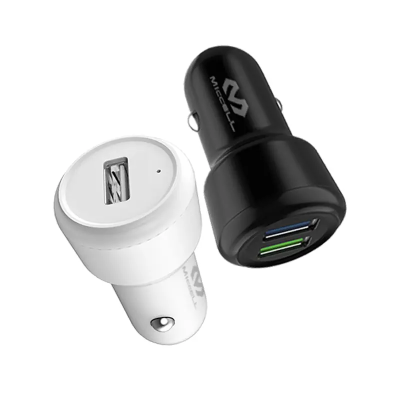 OEM car charger usb portable battery electric station ev phone car charger adapter dual usb qc3.0 mobile mini usb car charger