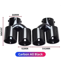 Embout d'échappement DEX pour M240i/M340i/M440i G20 G21 G23 G42, style performance, en fibre de carbone, double sortie d'échappement, silencieux, embout de tuyau d'échappement