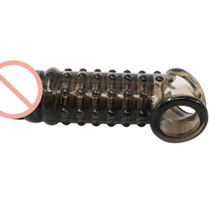 Großhandel elastische wieder verwendbare Kondome für Männer Weiche Silikon Penis Extender Ärmel Penis verlängerung für Mann Sexspielzeug - Product Image 5