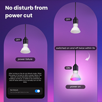 Lampu LED LangYeao Matter Dimmable 16 Juta Warna WiFi Kontrol Suara Kontrol Aplikasi Bohlam Pintar GU10 Listrik untuk Rumah