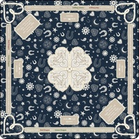Nouveau tapis de table de mahjong imprimé à motif floral, antidérapant, séchage rapide, résistant aux taches et à la moisissure, résistant à l'usure