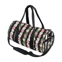Tas Duffel Olahraga Tahan Air Motif Bunga Anthurium Hawaii, Desain Khusus, Tas Akhir Pekan Bundar untuk Wanita
