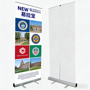 Bannière Rétractable Portable de Haute Qualité, Légère et Ajustable, Format Goutte d'Eau 80 x 200 cm, pour Affichage Intérieur de Petit Format - Product Image 2