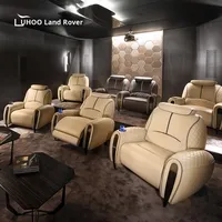 Ensemble de cinéma audiovisuel de luxe léger haut de gamme canapé de cinéma maison pour Villa siège de visualisation en cuir électrique avec remplissage en éponge