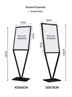 Support de signalisation en V sur pied pour panneau KT, panneau de guidage vertical, panneau directionnel, panneau publicitaire