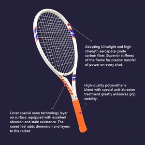 Racchetta da <span class=keywords><strong>Tennis</strong></span> <span class=keywords><strong>Pro</strong></span> POWER2.0 in Fibra di Carbonio, Leggera e Resistente, per Competizioni, Tornei e Allenamenti per Adulti - Product Image 2