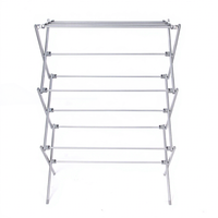 Tendedero de Ropa Plegable de Acero Inoxidable de Tres Niveles de Alta Calidad, Estante para Secar Toallas