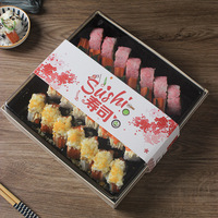 Boîte à bento jetable ESTICK pour plats à emporter, pliable, pour gâteaux, desserts, biodégradable, en bois, pour sushis, boîte à bento rectangulaire, taille personnalisée acceptée