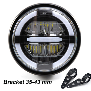 7 дюймов светодиодная передняя фара для мотоцикла Универсальный 7 "круглый светодиодный головной свет для Хар-лей Sportster Cafe Racer Bobber <span class=keywords><strong>Honda</strong></span> <span class=keywords><strong>CB400</strong></span> - Product Image 3