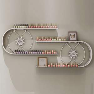 Exhibidor de Esmalte de Uñas de Pared para Salón de Belleza Moderno, Tablero Artificial Blanco, Muebles de Salón - Product Image 6