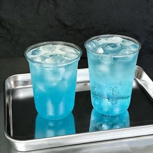 Vasos Desechables de Plástico PET con Logotipo Personalizado, Reutilizables para Té, Cerveza, Jugo, Café, Bebidas Frías, Vasos para Llevar con Tapa para Batidos - Product Image 2