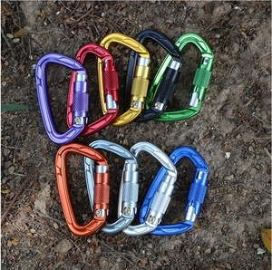 Mosquetón de Escalada Profesional de 22 KN Tipo D con Bloqueo Automático y Anillo para Llaves, de Aluminio Aeronáutico Plateado y Duradero - Product Image 6