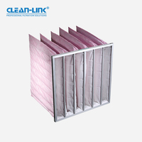 Filtre CA personnalisé pour système Hvc F5 F6 F7 F8 Filtre à coussin d'air Filtre de poche en fibre synthétique à efficacité moyenne