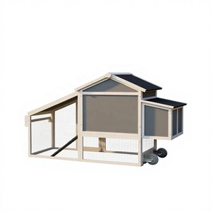 Poulailler en bois en gros, abri économique extérieur pour poules pondeuses, <span class=keywords><strong>cage</strong></span> respirante pour animaux avec nichoir - WoodVille - Product Image 4