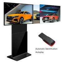 Display LCD LED da 43 e 55 Pollici Autoportante per Interni con Android e WIFI, Funzione di Rotazione Schermo per Pubblicità in Ascensore