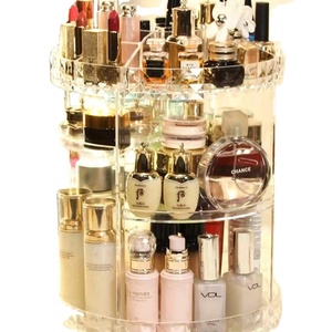 Rotation Rotating Makeup Organizer Clear Transparent Large 360 Degree Rotation Cosmetic Storage Box 360 Rotating Makeup Organizer