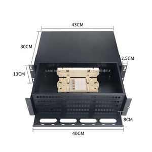 Caja de Terminales Tipo Cajón SC Montaje en Rack, Panel de Conexión de Fibra Óptica, 96 Núcleos, 96 Puertos, Tipo Deslizante, 3U, 19 '', OTB - Product Image 6