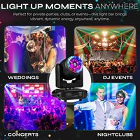 Профессиональный сценический светильник Six Bee Eyes, лазерный RGBW DMX512, активация звуком, дистанционное управление, автоматическое включение, теплоотвод, для KTV, баров, свадеб