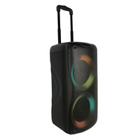 Altavoces de Fiesta Dobles de 8 Pulgadas y 1000w con Micrófono, Karaoke Activo para Exteriores, Altavoz Portátil con Luz LED