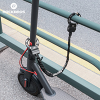 ROCKBROS Chaîne antivol à clé en acier durable 59,5 cm pour trottinette électrique, vélo d'équilibre, VTT et vélo de route