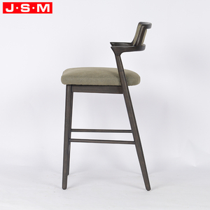 <span class=keywords><strong>Sgabello</strong></span> da Bar Moderno Nordico di Alta Qualità con Struttura in Legno di Frassino Imbottito <span class=keywords><strong>Grigio</strong></span> Chiaro di Lusso per Sala da Pranzo - Product Image 3