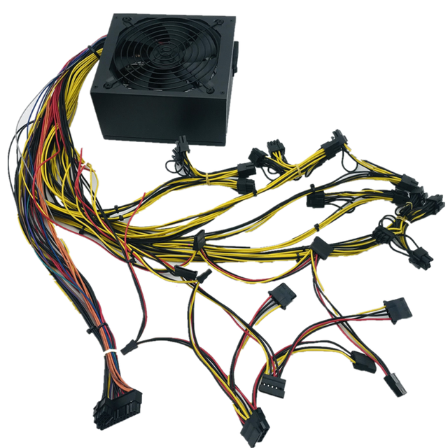 Desktop Computer Server Power Supply Laibo 1850W Industrial 20+4Pin Interface 110V-220V 8-Card Multi-Channel Adapter in Stock