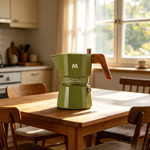 Elegante Caffettiera Moka Italiana Classica Personalizzabile da 150ml e 300ml per Cucina Domestica - Product Image 4