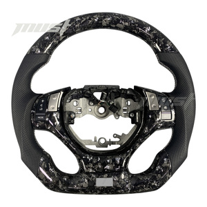 Volant en fibre de carbone forgé avec paillettes argentées personnalisées pour <span class=keywords><strong>Lexus</strong></span> ES GS <span class=keywords><strong>RX</strong></span> 2013-2016 250 300h 350 <span class=keywords><strong>450h</strong></span> F-sport, amélioration de l'intérieur - Product Image 1