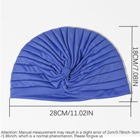 Gorro Bohemia para la pérdida de cabello, turbante plisado brillante multicolor para mujer, turbante anudado para dormir, sombrero musulmán indio
