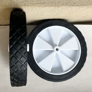 Ruedas de 8 pulgadas para cortacésped, ruedas pequeñas de plástico de 8'' <span class=keywords><strong>con</strong></span> neumáticos para cultivadores de jardín y carros de lavado a presión - Product Image 5