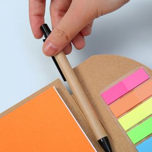 Factory Straight Hair Spot Wholesale <b>Notes</b> Can Tear Office Combination Business Kraft Paper <b>Notes</b> with Notebook - Product Image 4
