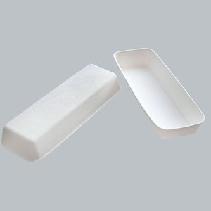 Disposable Sugarcane Pulp <b>Tray</b> 200x70x28.5mm Rectangle Biodegradable For Hot Dog Sausage Takeout <b>Snacks</b> Outdoor Use - Product Image 4