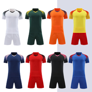 Ensemble de vêtements de sport pour homme à séchage rapide, dégradé, 100% jersey polyester pour le football, le basketball, la course à pied, l'entraînement, adultes - Product Image 1