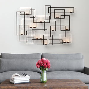 Wrought Iron <b>Wall</b> <b>Candle</b> <b>Holder</b> <b>Wall</b> Decor Home Metal Handmade <b>Wall</b> Sconce Cubic Votive Tea Light <b>Candle</b> <b>Holder</b> with Good Quali - Product Image 3