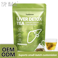 Thé détoxifiant naturel pour le foie, soutient la fonction hépatique saine, 6 saveurs, sachets de thé aux herbes, marque privée, thé détoxifiant premium pour le foie