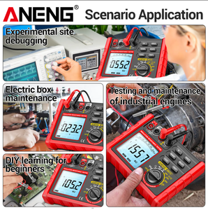 ANENG MH15 เครื่องวัดโอห์มแบบดิจิตอล, เครื่องวัดความต้านทานฉนวน, เครื่องทดสอบความต้านทานแบบนับจำนวน 6000 ครั้ง - Product Image 2