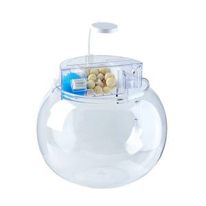 Petit aquarium en plastique anti-chute, rond, décoratif, pour salon et bureau, avec garantie de 2 ans - Product Image 1