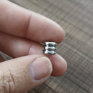 Stainless Steel Spacer <b>Beads</b> Large Hole Round Smooth 3 Layer DIY Jewelry Findings Components <b>for</b> <b>Bracelet</b> Making - Product Image 3
