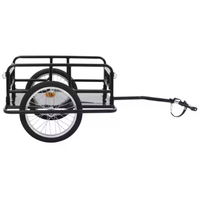 Pliant Réglable Amovible En Métal Cargo Vélo Utilitaire Chariot De Transport De Remorque À Bagages 150kg Capacité De Charge