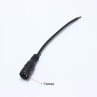 Cable de Alimentación de 5.5X2.1mm, Macho a Hembra, 18awg, 30cm, Conector Adaptador para Tira de Luz LED
