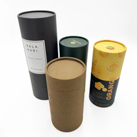 Boîtes cylindriques en carton recyclable pour café, tubes en papier ovales à ouverture rotative, emballages cadeaux de luxe, emballages en tubes en papier pour le thé